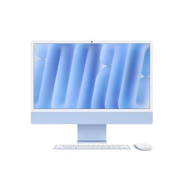 iMac 24" Blue - M4 10C-CPU & 10C-GPU - 24GB - 512GB - Gbit Eth - Mouse - MK-TID