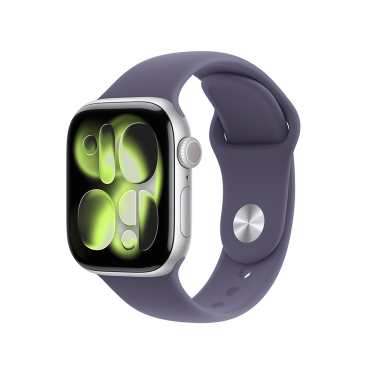 Apple Watch S11 - 42mm - Silver Aluminium - Purple Fog Sport Band - S/M