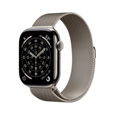 Apple Watch S11 Cellular - 46mm - Natural Titanium - Natural Milanese Loop - M/L