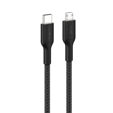 Belkin BoostCharge Pro USB-C to Micro-USB Cable - Black