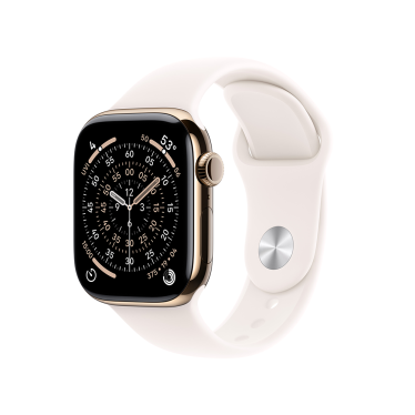 Apple Watch S11 Cellular - 42mm - Gold Titanium - Light Blush Sport Band - S/M