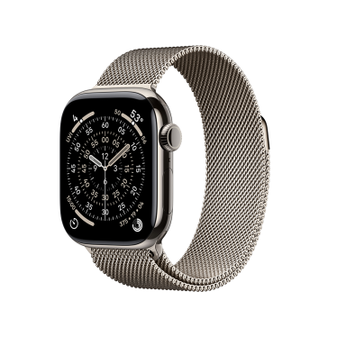 [Open Box] Apple Watch S11 Cellular - 42mm - Natural Titanium - Natural Milanese Loop