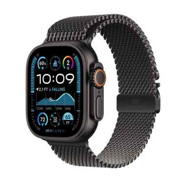 Apple Watch Ultra 2 - 49mm - Black Titanium - Black Titanium Milanese Loop - (M) (155-185mm)