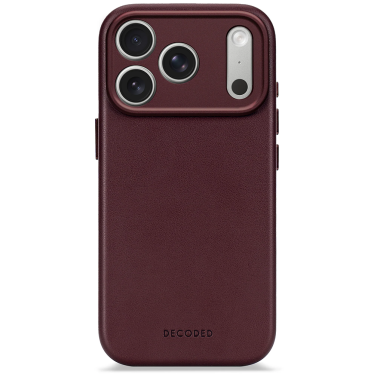 Decoded Leather Backcover - iPhone 17 Pro Max - Dark Ruby
