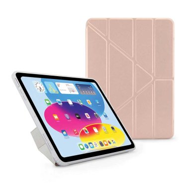 Pipetto Origami Case - iPad 10.9" (2022) / iPad 11" (2025) - Metallic Pink