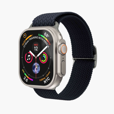 Von Mahlen Woven Loop - 38/40/41mm - Silver/Navy