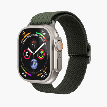 Von Mahlen Woven Loop - 38/40/41mm - Silver/Olive
