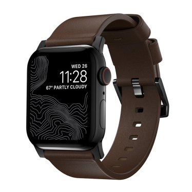 Nomad Modern Apple Watch bandje 42mm / 44mm - Bruin met zwarte gesp
