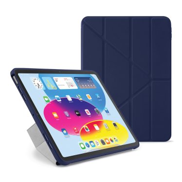 Pipetto Origami Case - iPad 10.9" (2022) / iPad 11" (2025) - Dark Blue