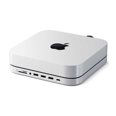 [Open Box] Satechi Aluminum Mac Mini (2020 - 2023)  / Studio (2022 - 2025) Stand Hub - Silver - NVMe/ M.2 SATA SSD slot